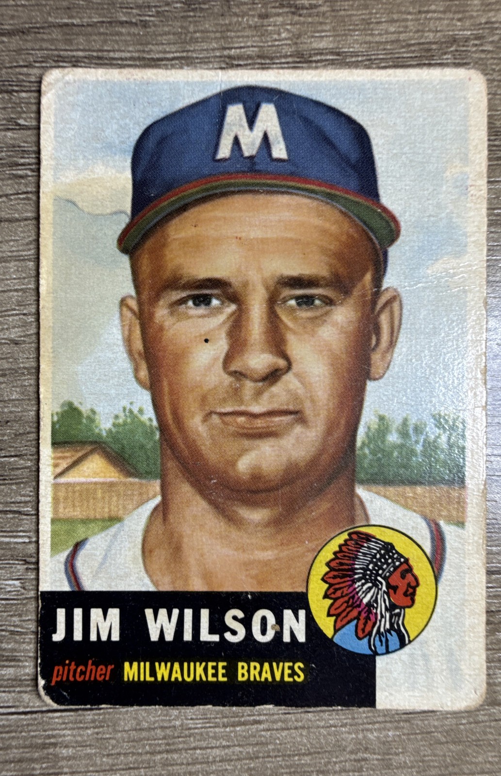 1953 Topps – Jim Wilson #208 Creased