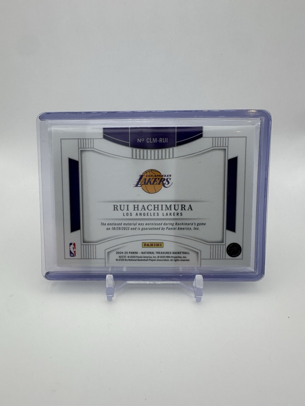 2024-25 Panini National Treasures Colossal Logoman 1/1 – Rui Hachimura #CLM-RUI