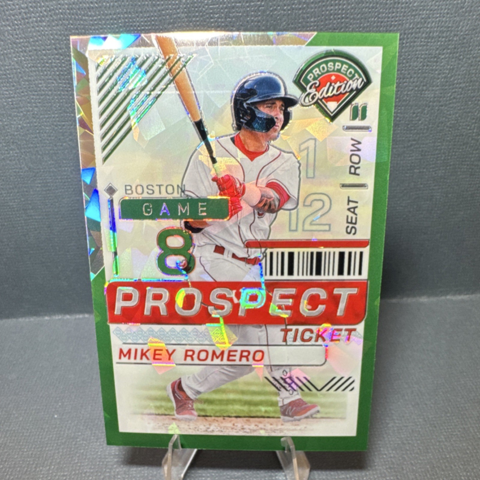 Panini 2021 Mikey Romero 02/99 Prospect Edition Prizm Ticket Card Boston #79