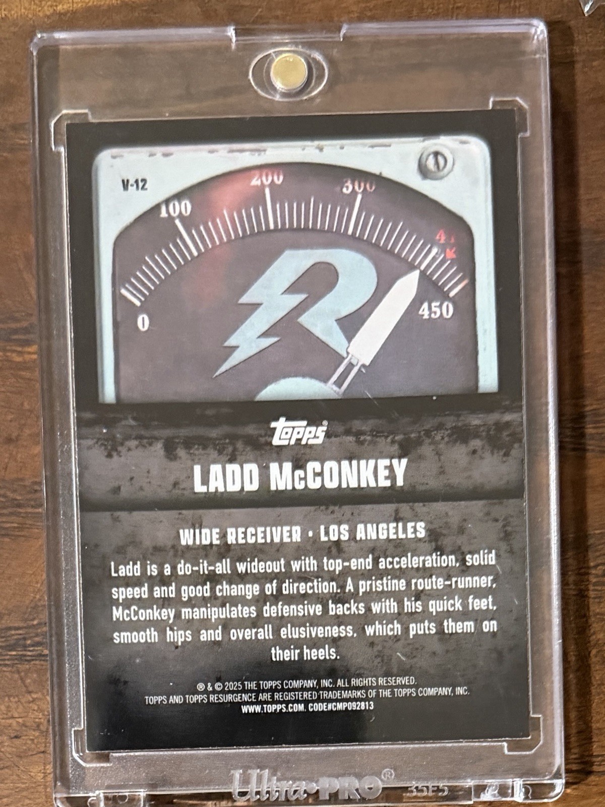 2024 Topps Resurgence Voltaic Ladd McConkey #V-12 (RC) LA Chargers