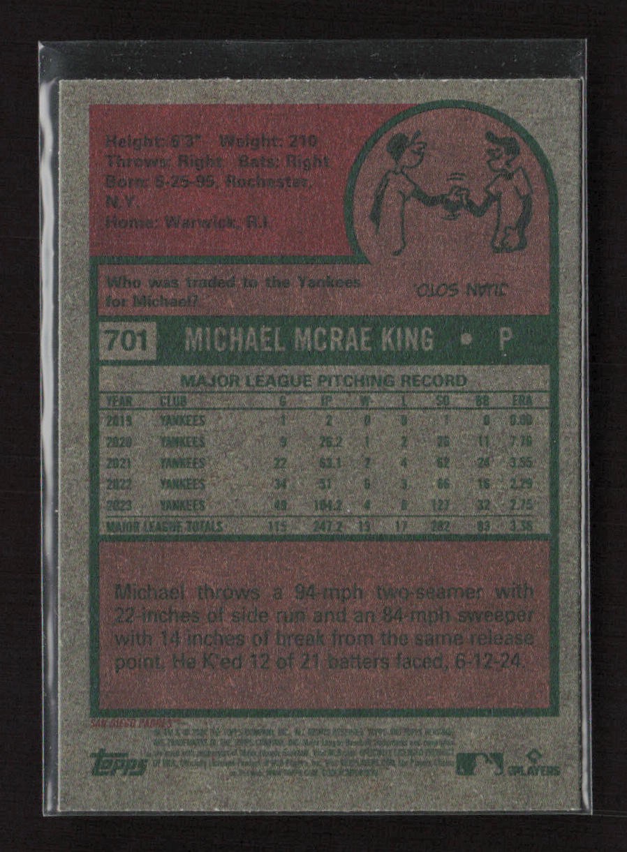 2024 Topps Heritage #701 Michael King San Diego Padres