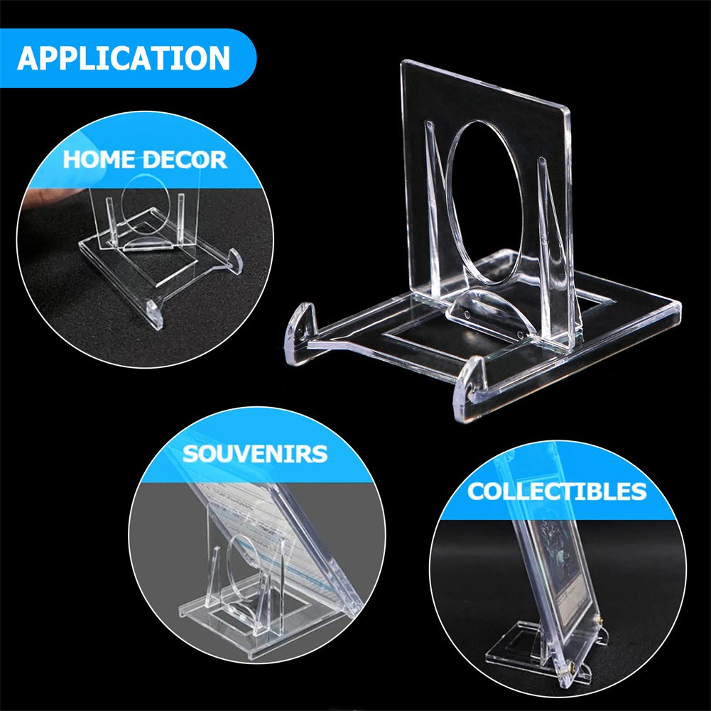 Adjustable Acrylic Stands Display Rack for Photos Crafts Office Desktop Storage
