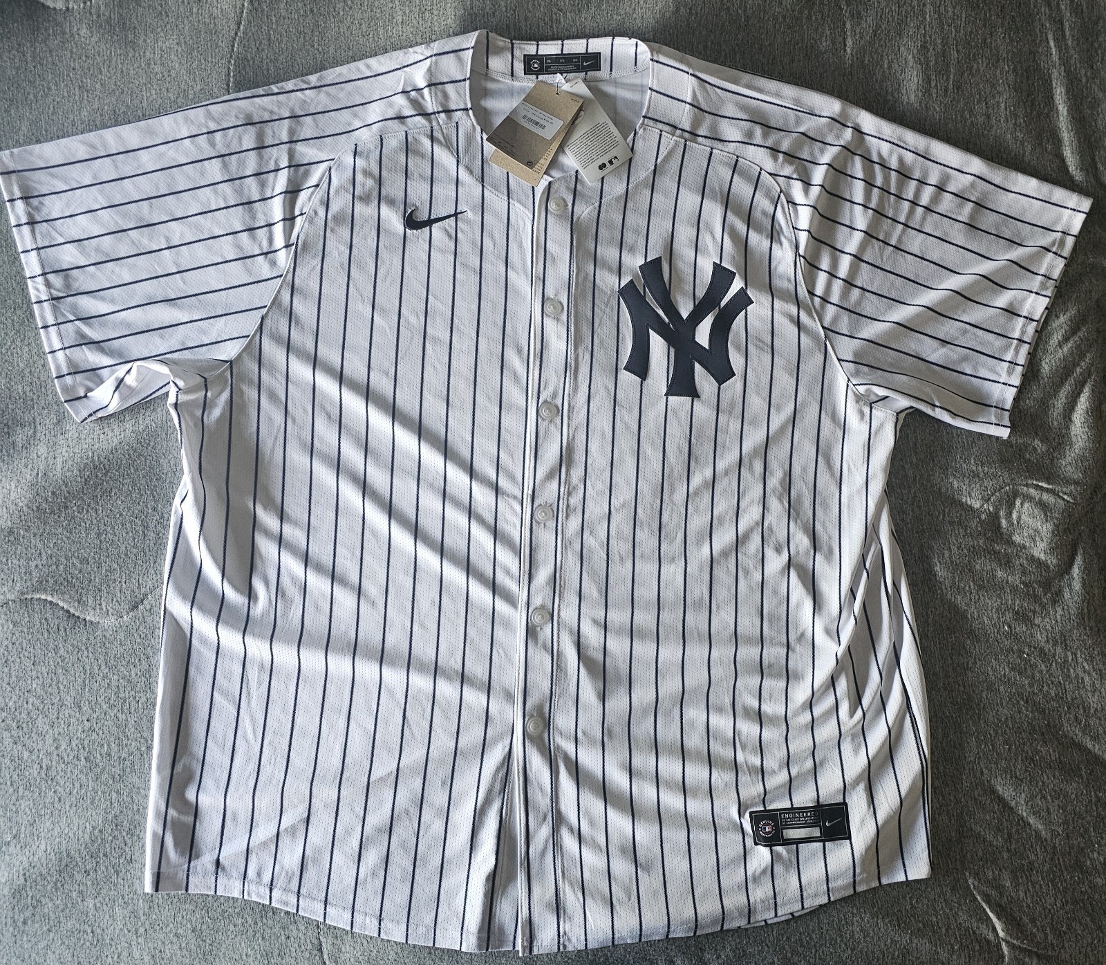 Nike New York Yankees Pinstripe Home Jersey White/Blue 3XL MLB