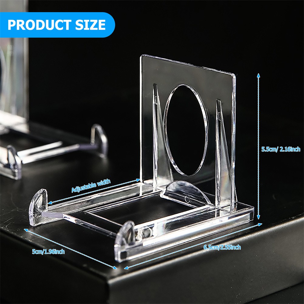 Adjustable Acrylic Stands Display Rack for Photos Crafts Office Desktop Storage