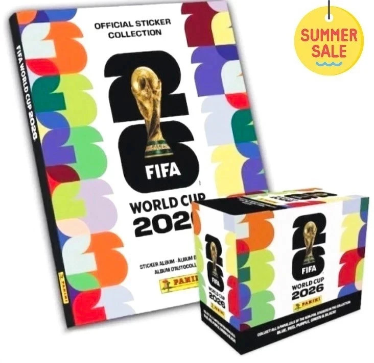 PRESALE Panini FIFA World Cup 2026 Stickers – Hardcover Album + 50 packet BOX