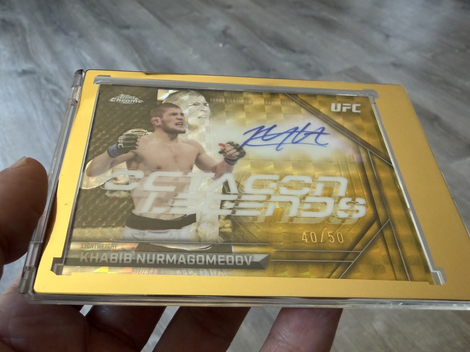 Topps 2026 Chrome Gold Geometric UFC Octagon Legends Khabib Auto /50 GOAT