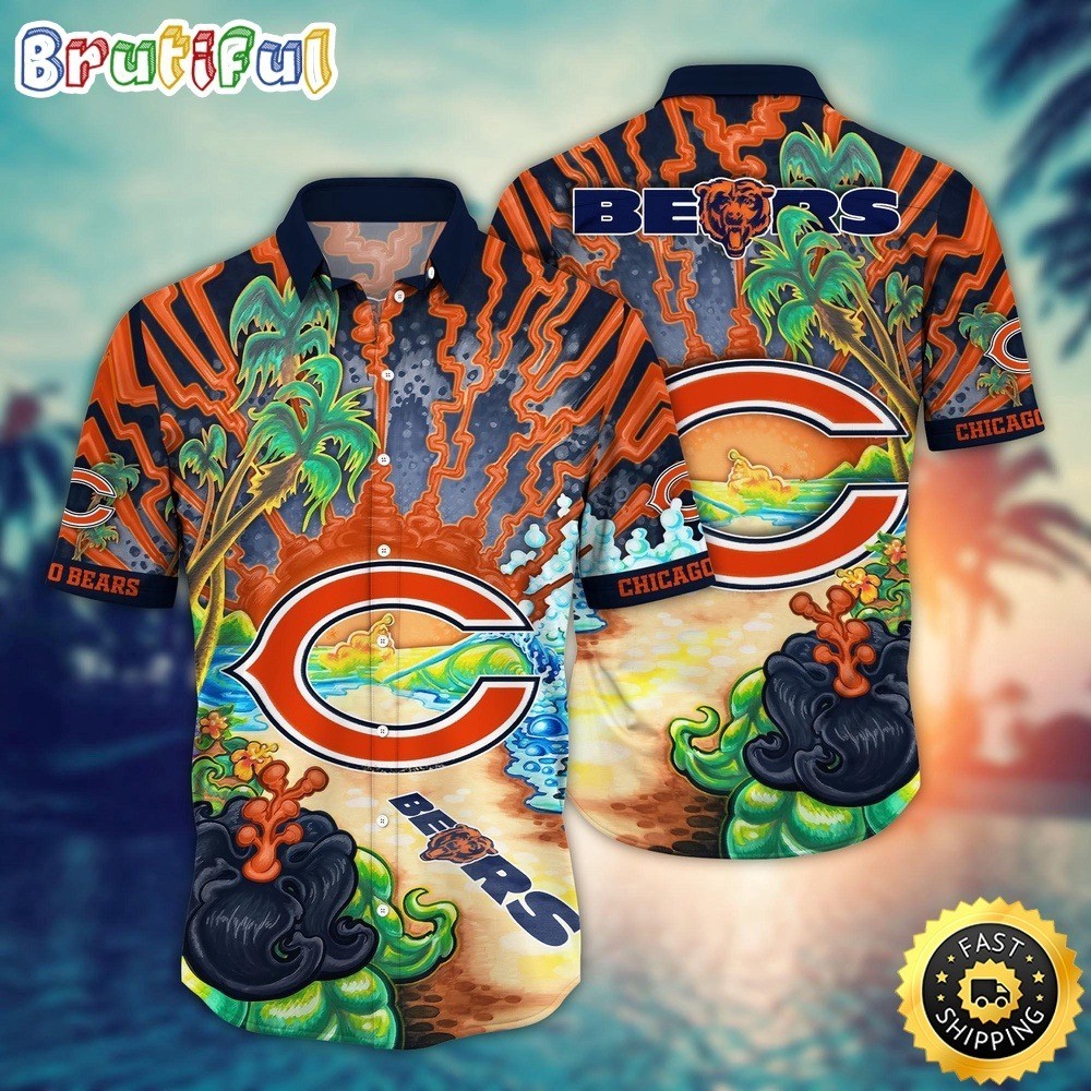 Chicago Football Team Bearss Hawaiian Shirt Button Down Unisex Adults S-5XL Gift