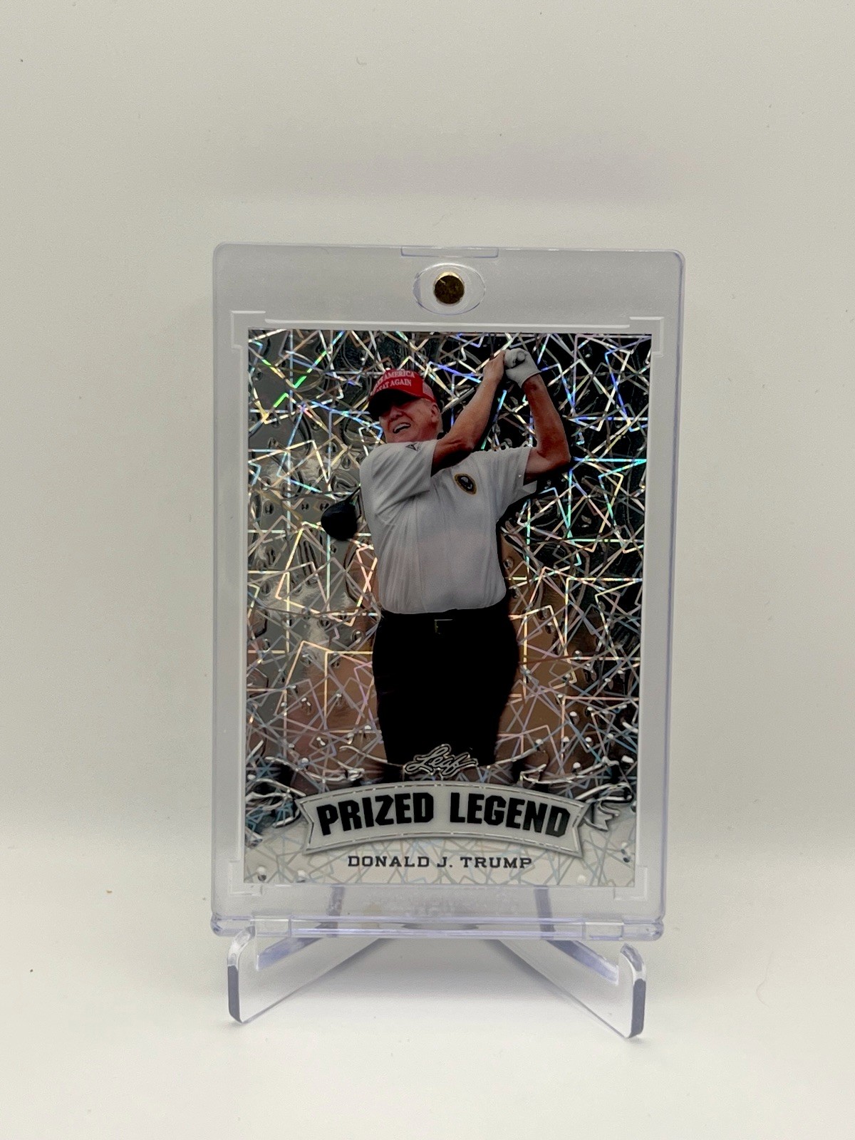 Donald J. Trump 2024 Leaf Prized Legend Metal Silver Pulsar Laser 8/25 🇺🇸