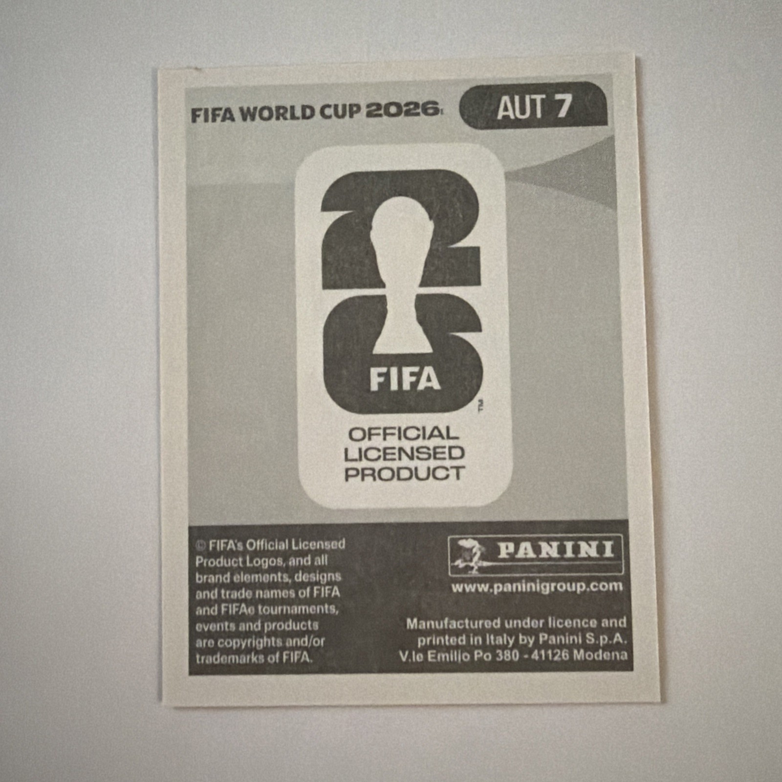 2026 Panini World Cup Sticker #AUT7 Stefan Posch Red Border Parallel