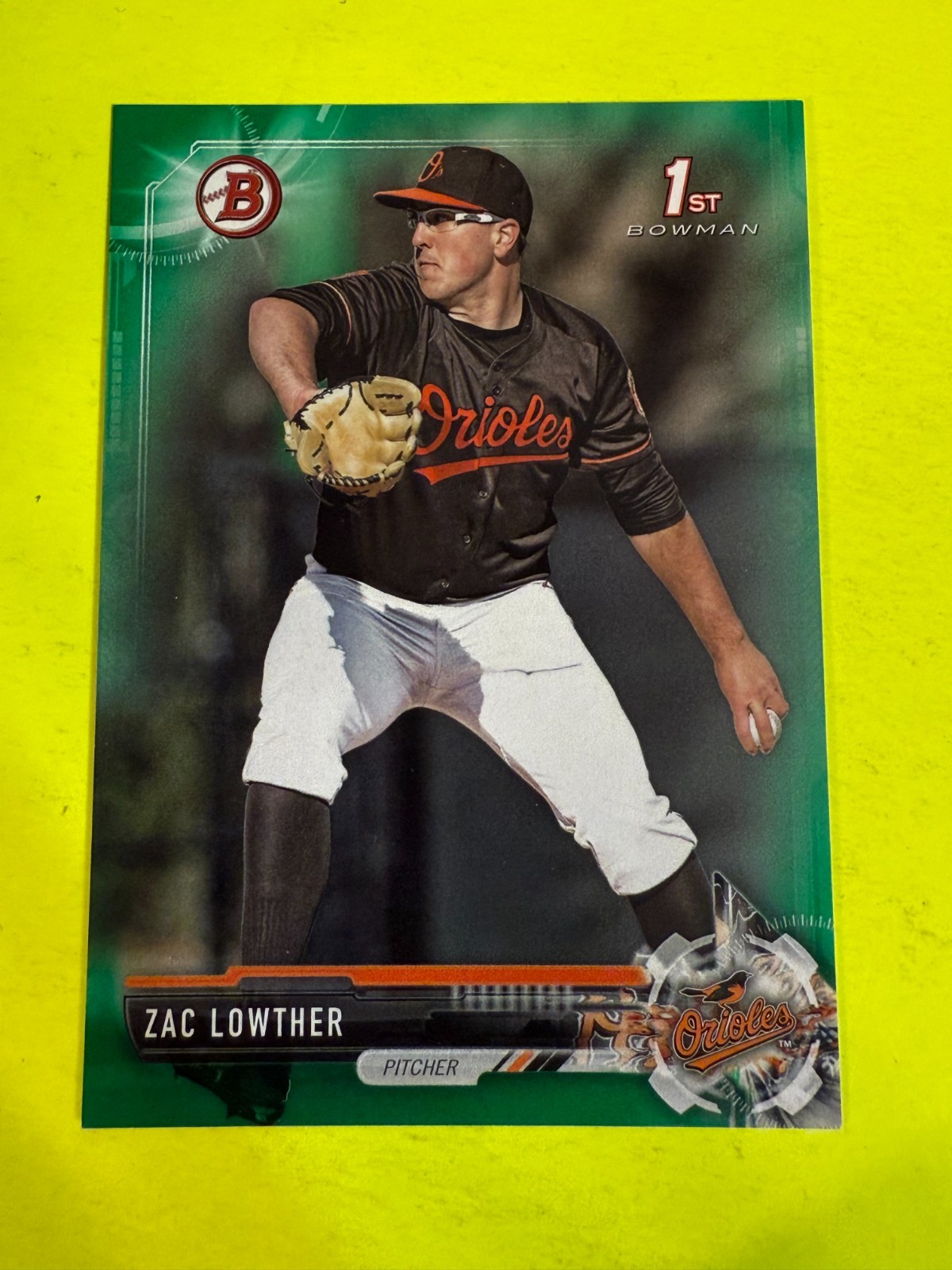 696442017 Bowman Draft Green #BD94 Zac Lowther ORIOLES RC