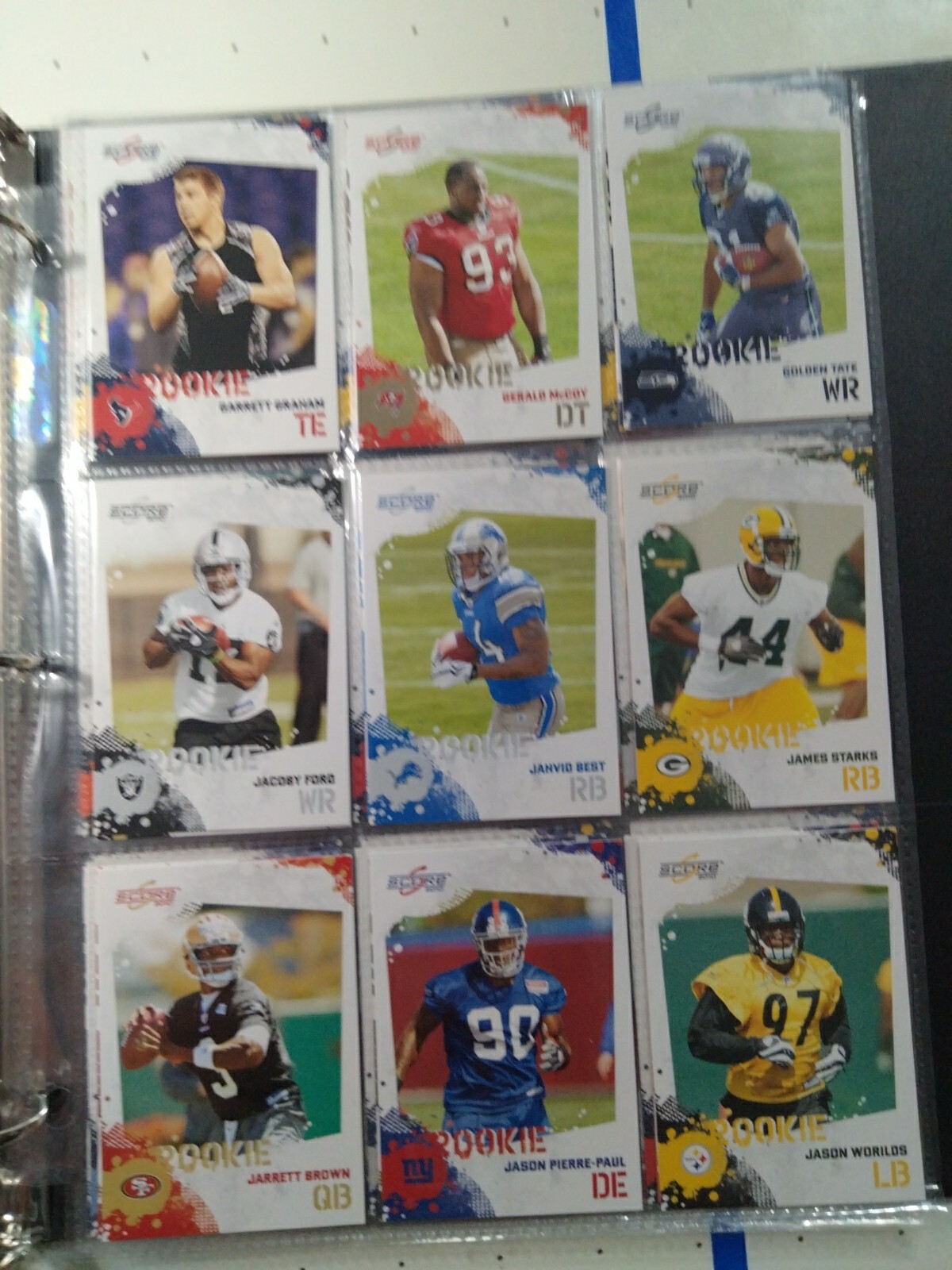 2010 SCORE Football Complete Set Binder Rob Gronkowski RC Dez Bryant A. Brown
