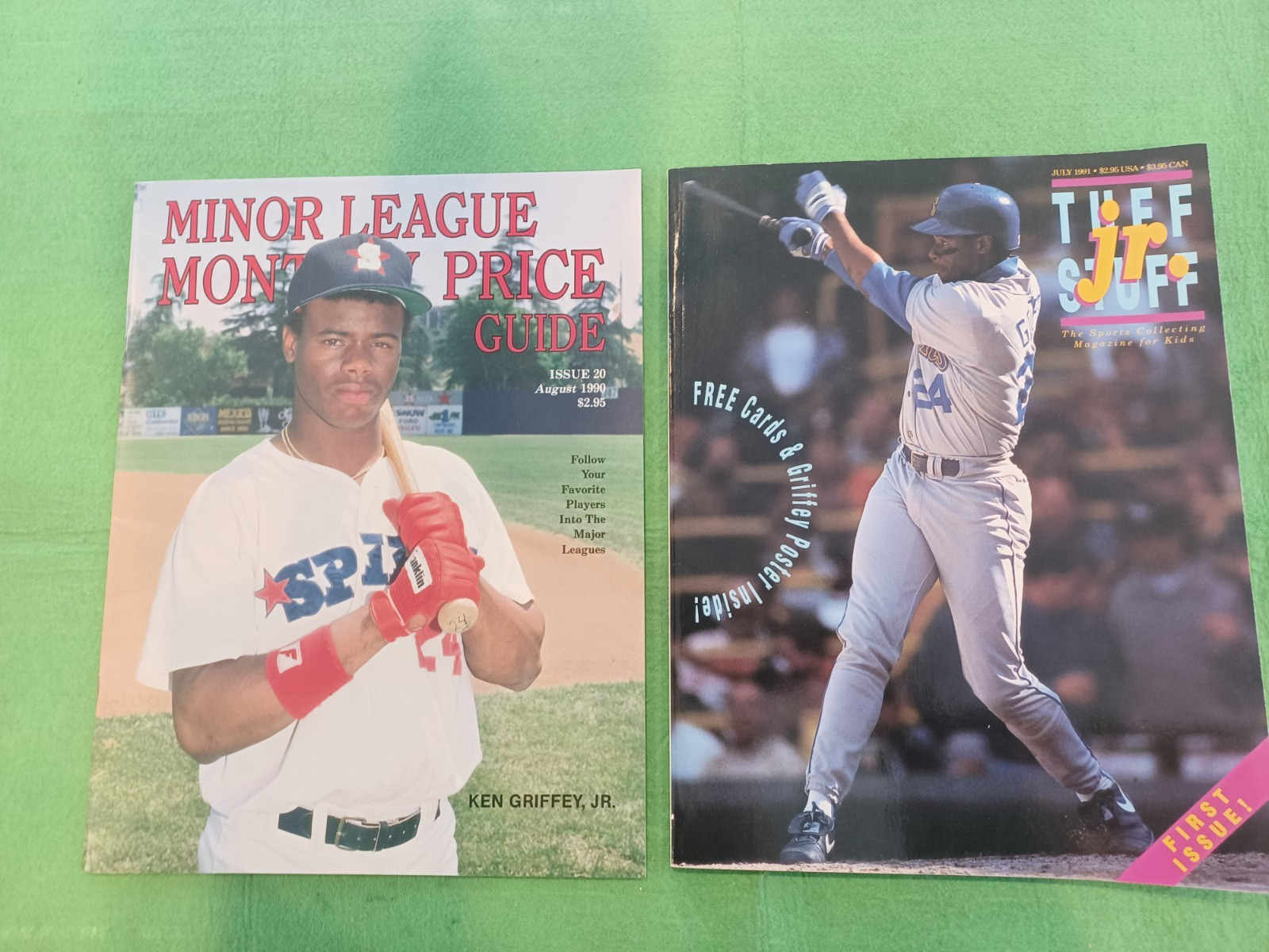 2 Ken Griffey Jr MINOR LEAGUE PRICE GUIDE 1990 +Tuff Stuff 1st + sheet 9 NM-Mt
