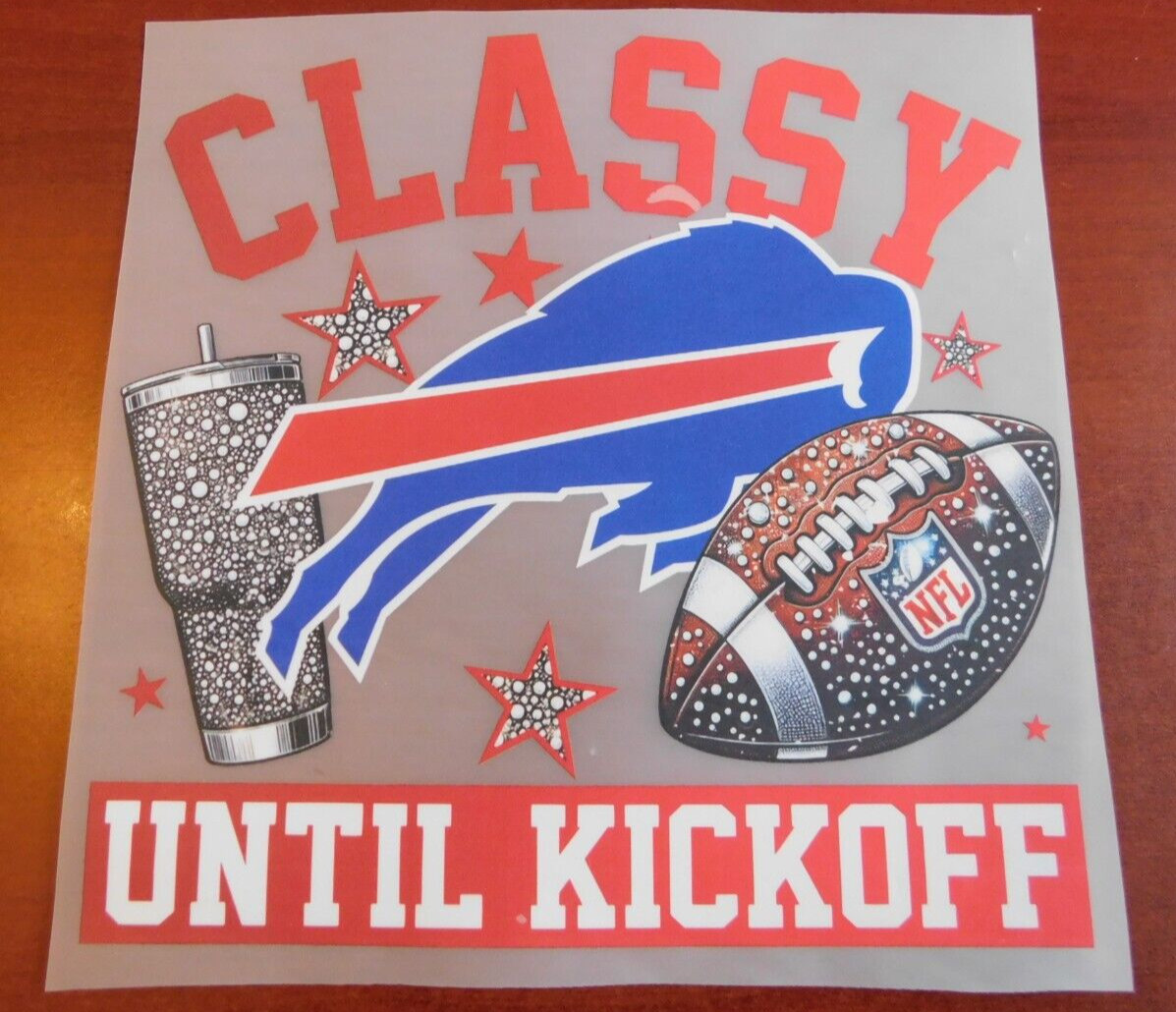 Buffalo Bills 8″ DTF Heat Transfer Iron On FREE Shipping (A21)