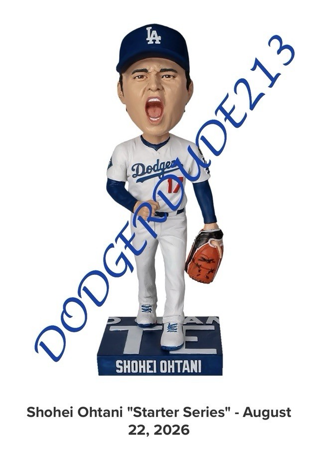 PRESALE 🇯🇵🐐 Shohei Ohtani Dodgers 8/22/26 Bobblehead SGA Starter Series
