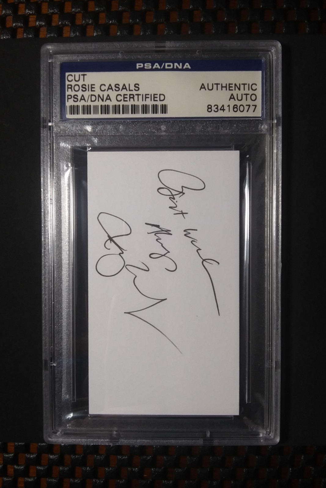 PSA Certified Authentic Autograph CUT #_RC Rosie Casals USA WOMEN’s TENNIS GOAT