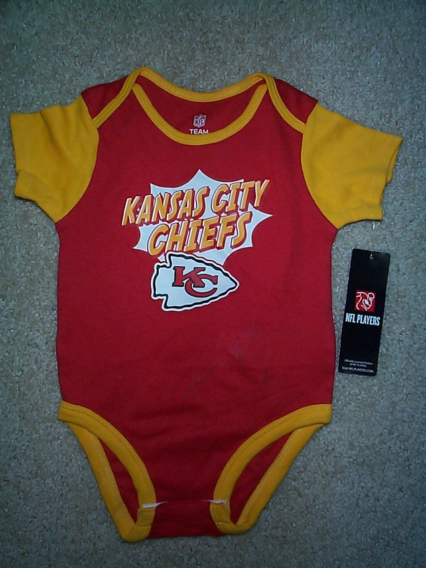 *IRREGULAR* Kansas City KC Chiefs nfl INFANT BABY NEWBORN Jersey 18M M 18 Months