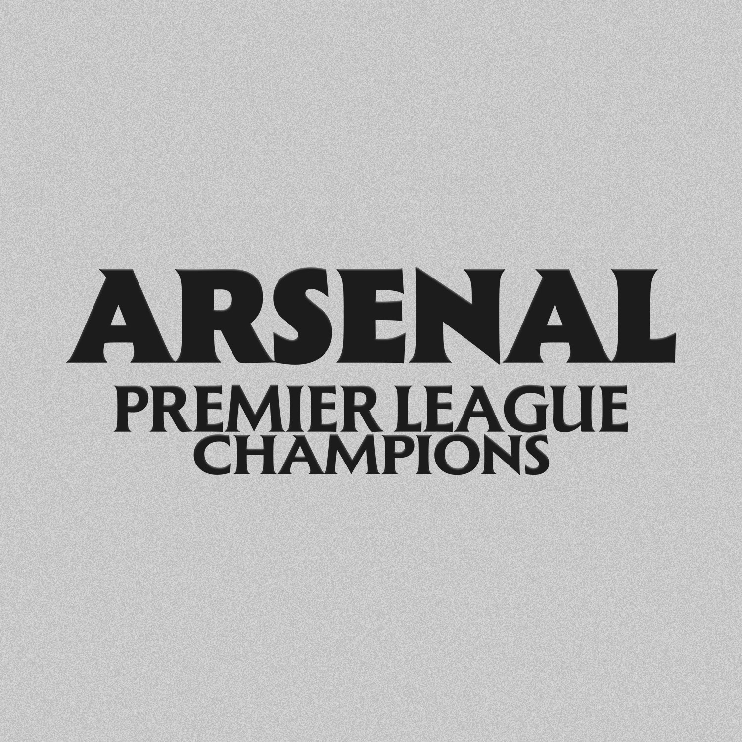 Arsenal Football Club Premier League Champions Text Logo Decal Sticker
