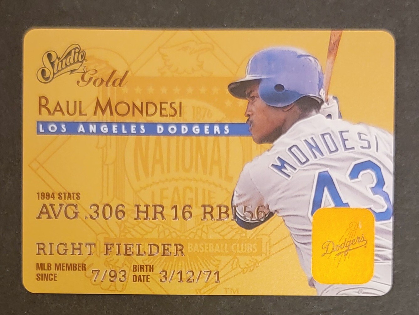 1995 Studio Baseball Gold Insert Singles U Pick