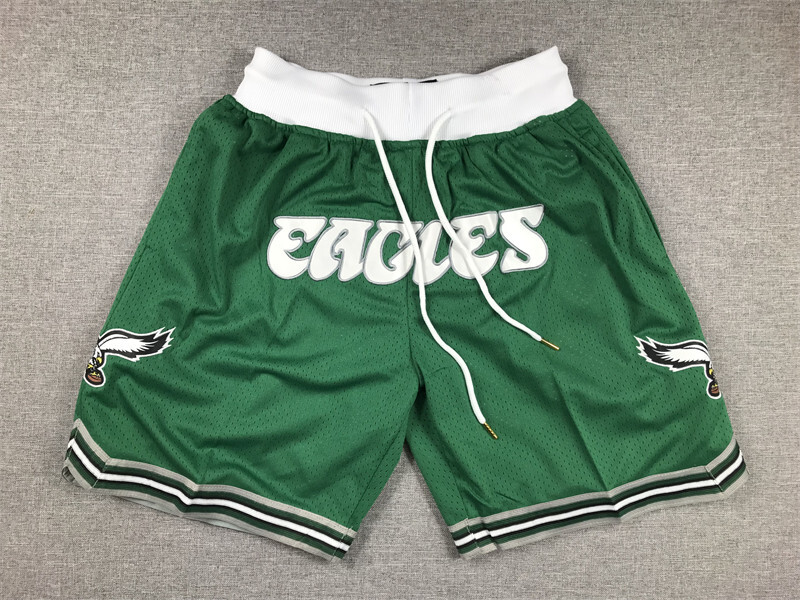 Philadelphia Eagles NFL Men Green Pockets stitched Shorts Size US