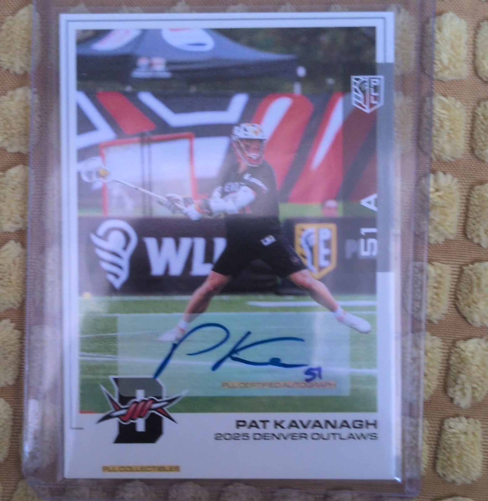 PLL Collectibles 2024 Denver Outlaws Pat Kavanagh #51A Autograph Notre Dame
