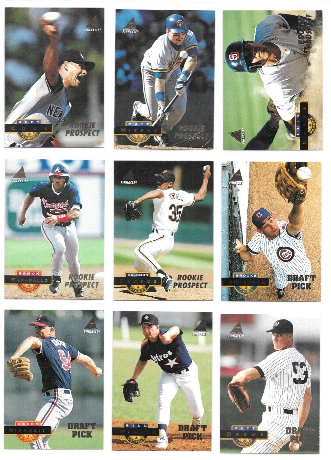 1994 Pinnacle Baseball Trading Cards / Choose From List #s 251-500 / mb19