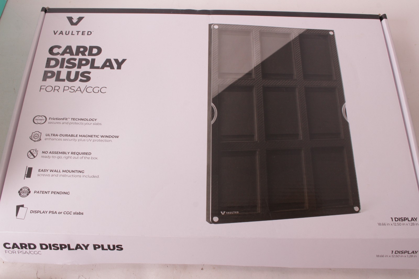 NEW Vaulted Card Display Storage for PSA CGC Slabs – 9 Slot – Carbon Fiber