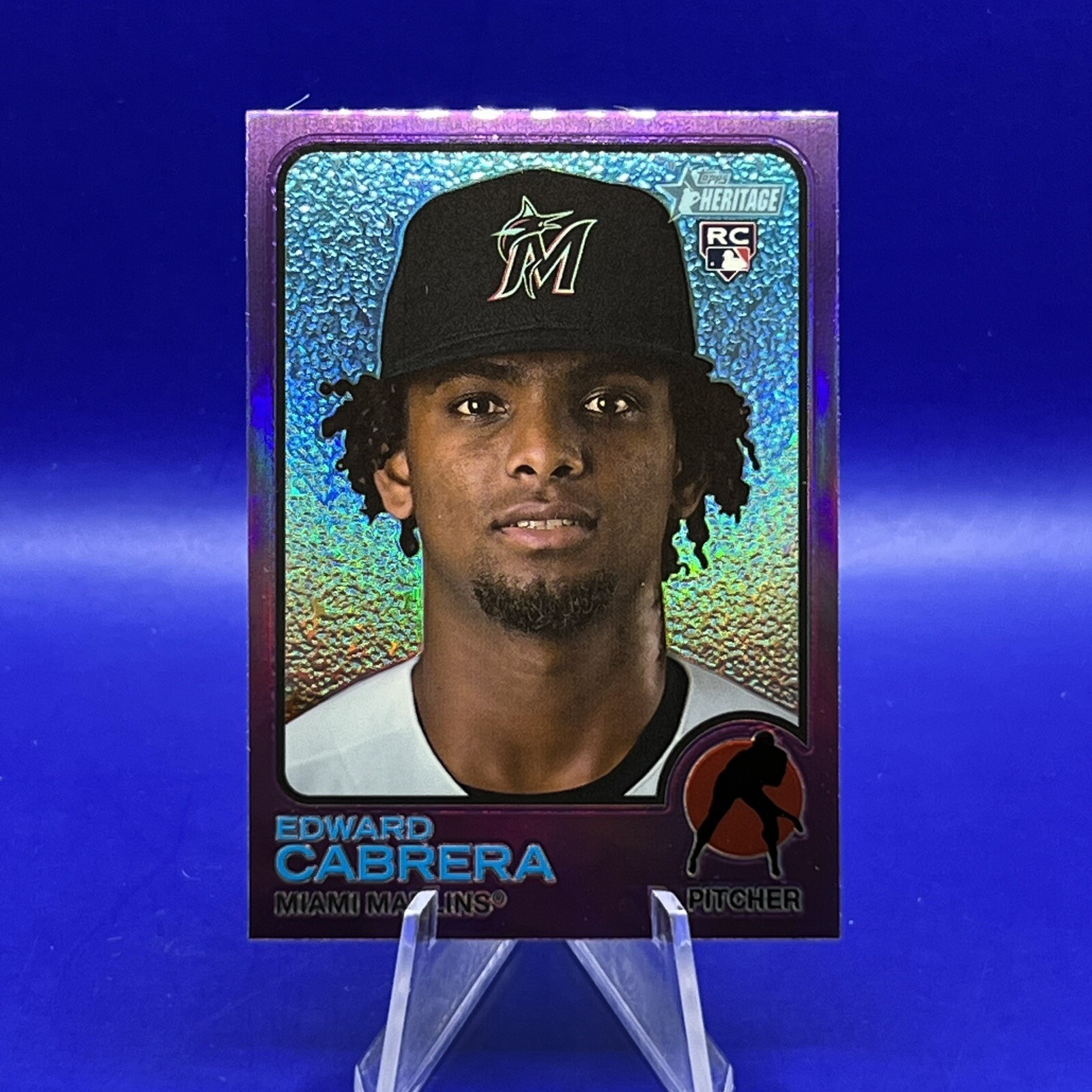 Edward Cabrera 2022 Topps Heritage High Number Purple Chrome Rookie