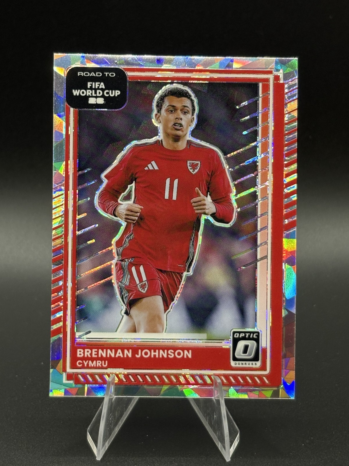 Brennan Johnson 2025-26 Donruss Road to FIFA World Cup Cracked Ice #1
