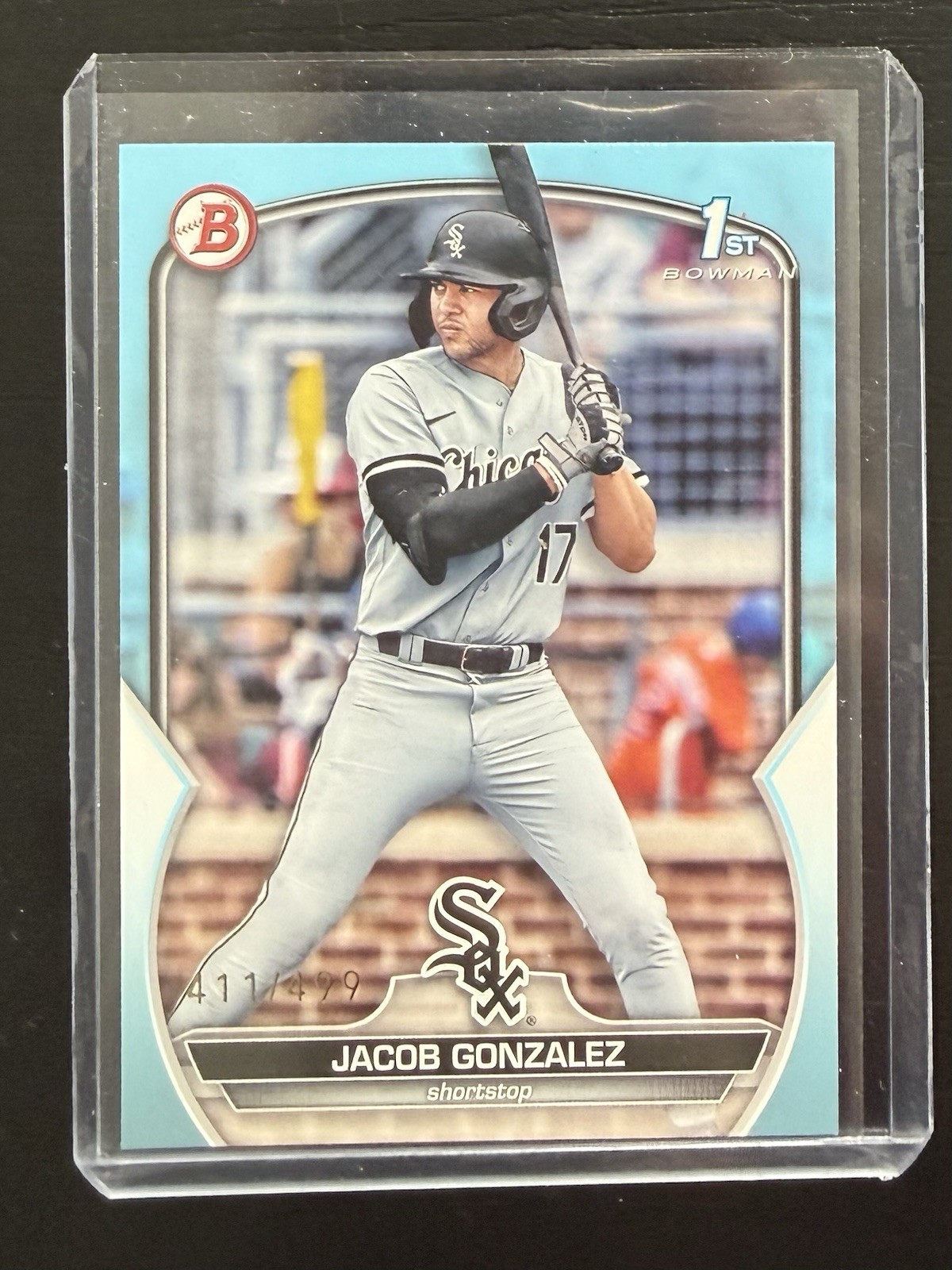 2023 1st Bowman Draft Sky Blue Paper /499 Jacob Gonzalez #BD-167