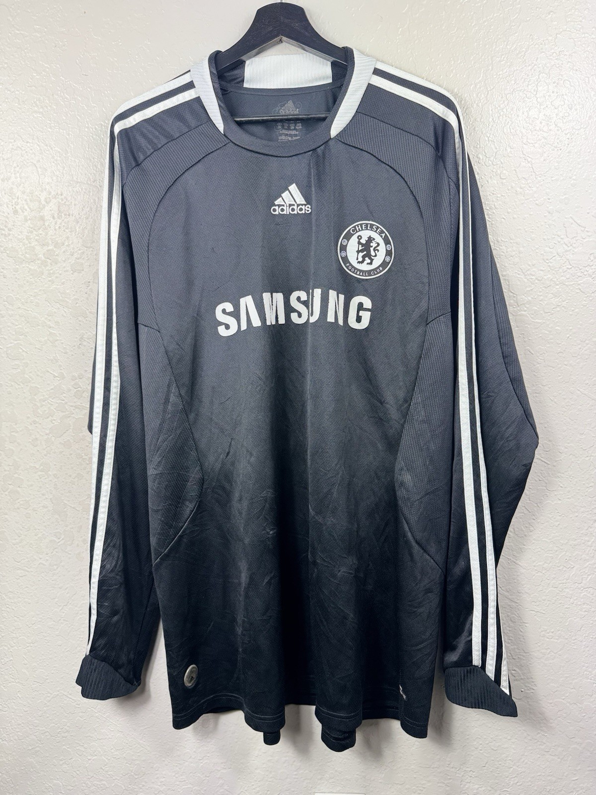 Chelsea FC Adidas 2008/09 Away Football Longsleeve Soccer Jersey Size 2XL