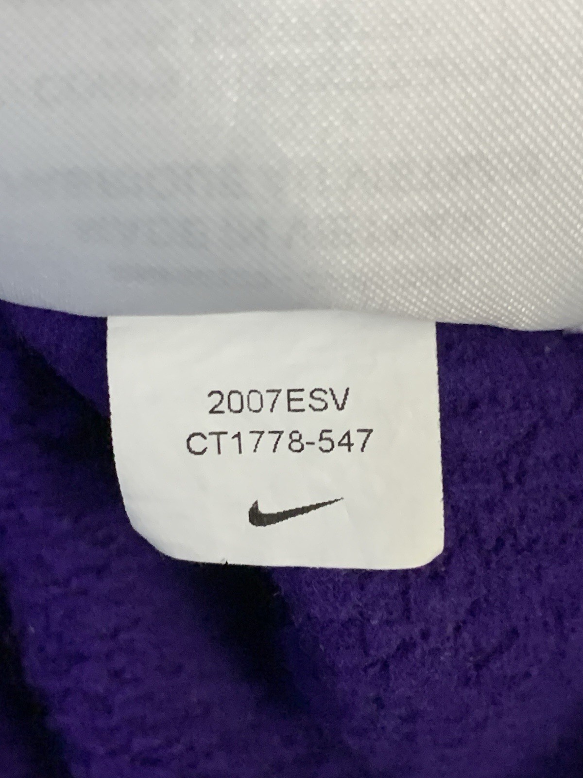 Nike LSU Tigers Hoodie Sweatshirt Size Small Purple Pullover Swoosh CT1778-547