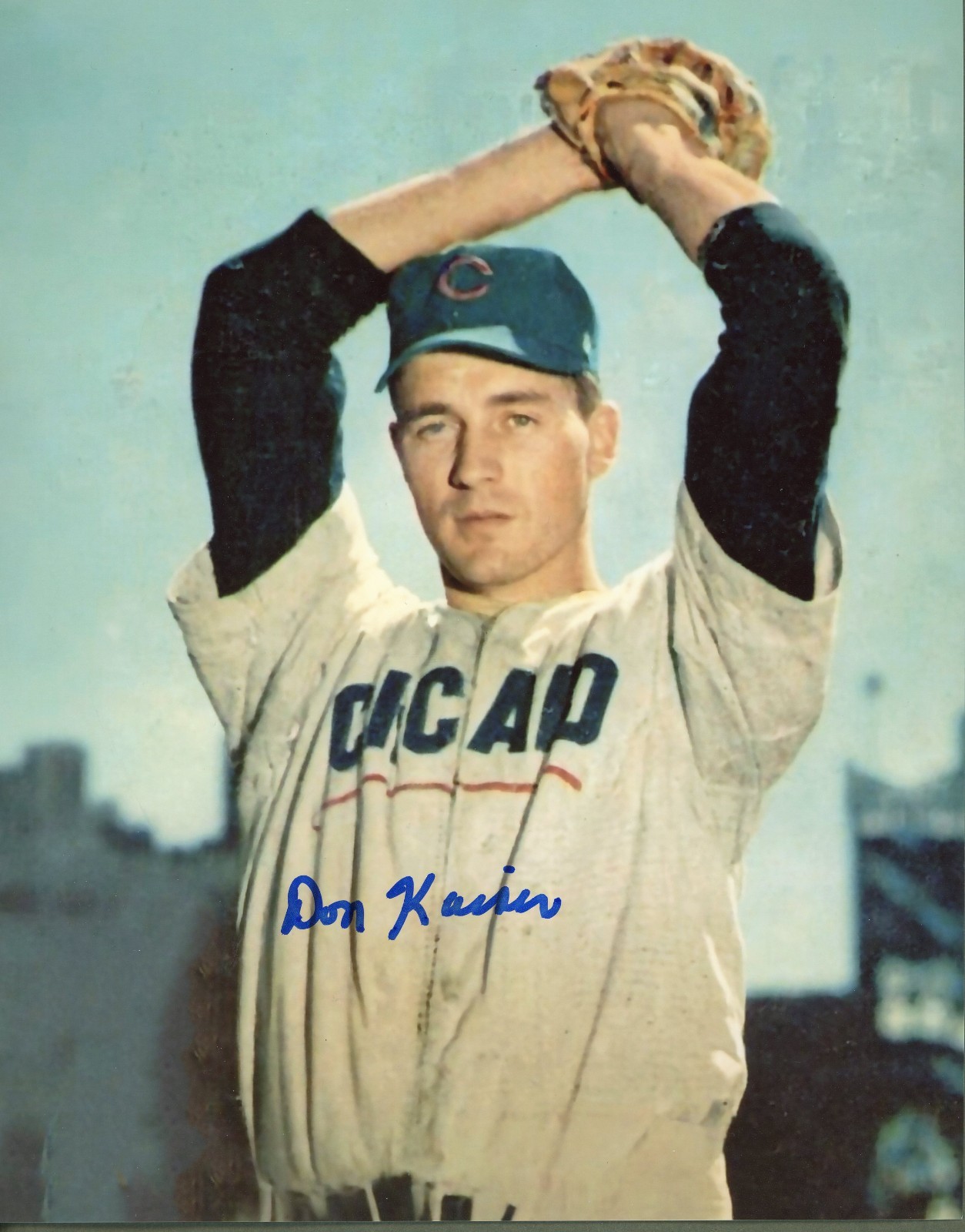 Don Kaiser Autographed 8×10 Chicago Cubs Free Shipping #3