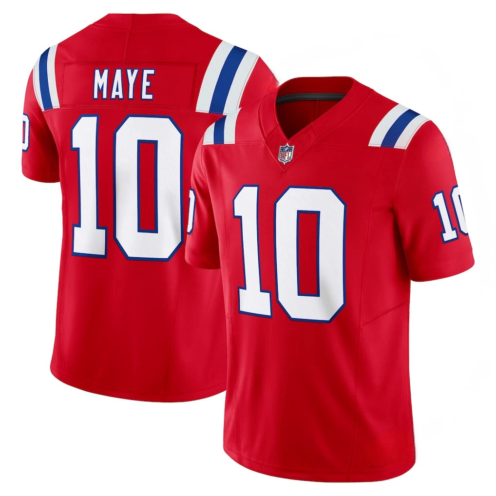Men’s Patriots #10 Drake Maye Collection Limited Stitched Jersey S-3XL
