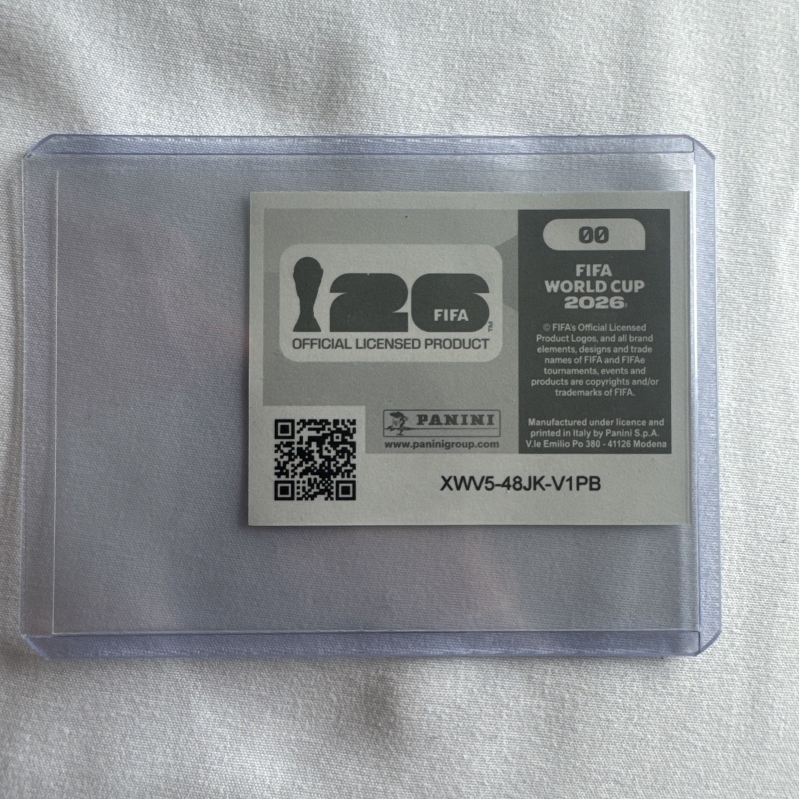 Panini Logo #00 Hologram Parallel 2026 FIFA World Cup Sticker Unused Code MINT