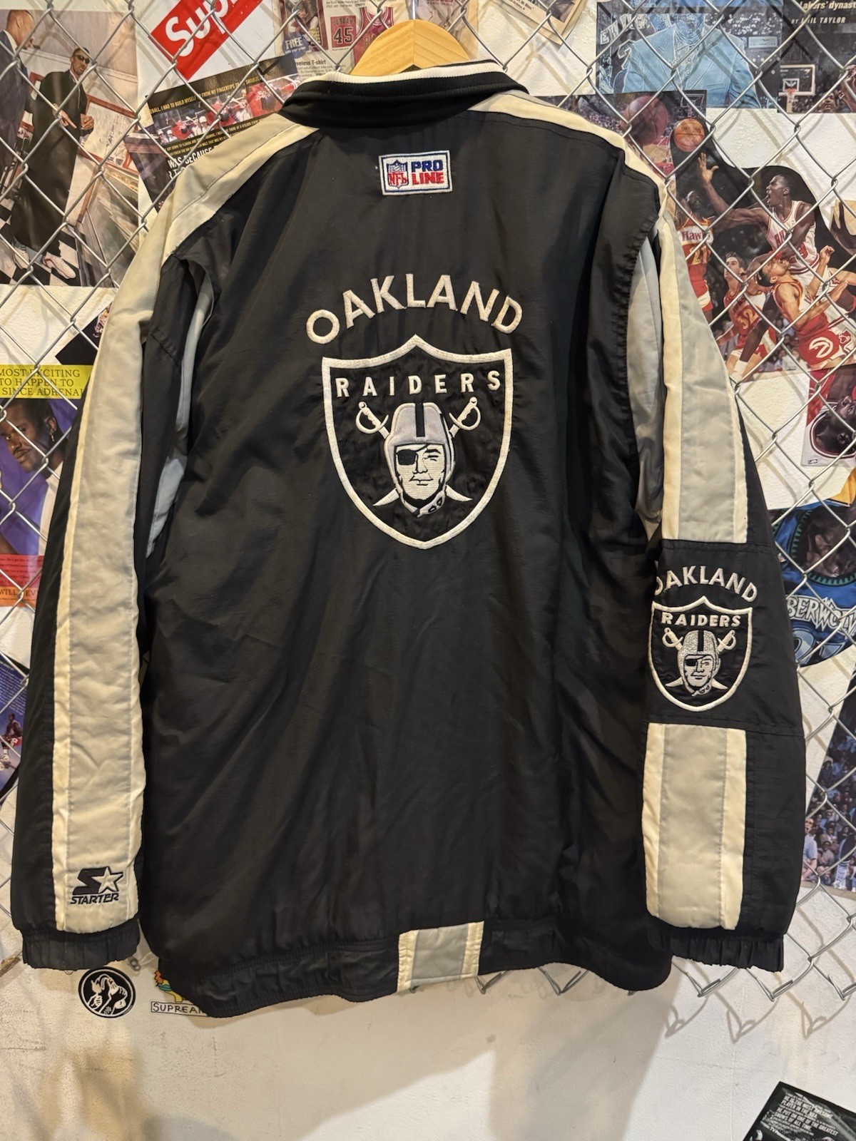 Vintage Starter NFL Pro Line Oakland Raiders Jacket Black Gray Men’s XXL