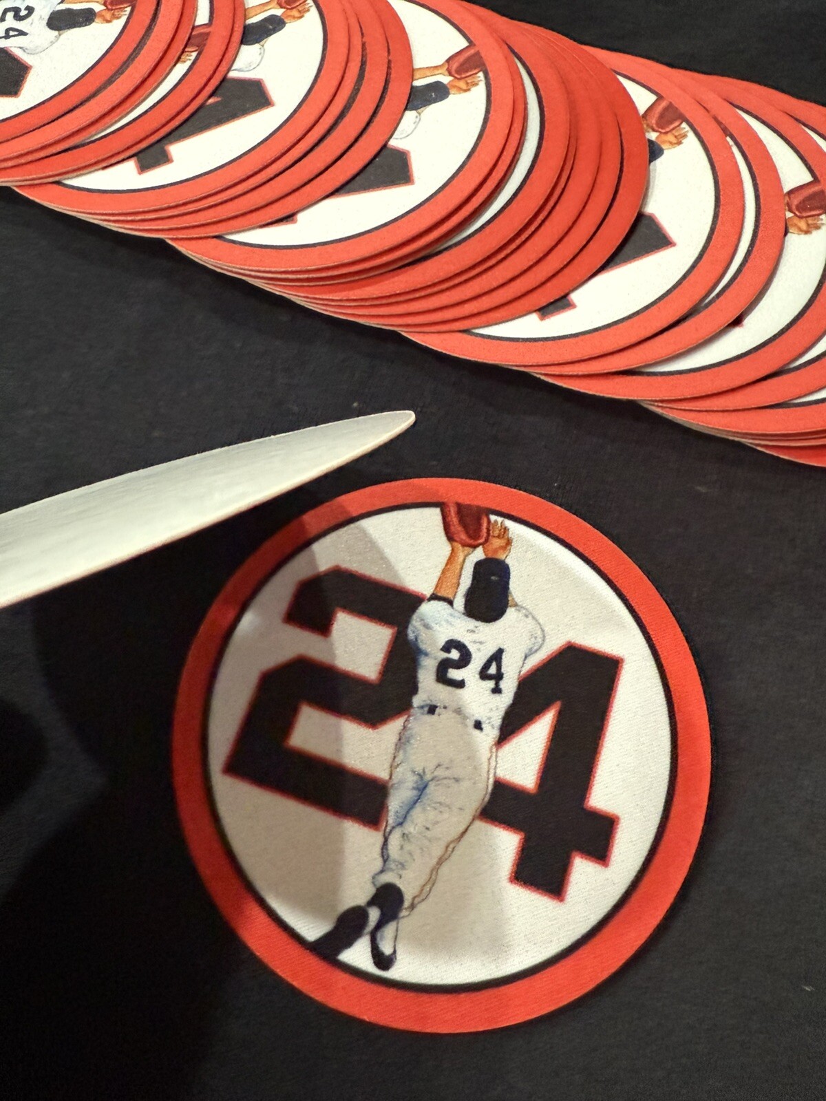 (LOT OF 2) Willie Mays 24 HOF SF Giants 3in. Jersey Iron On Ready Patch