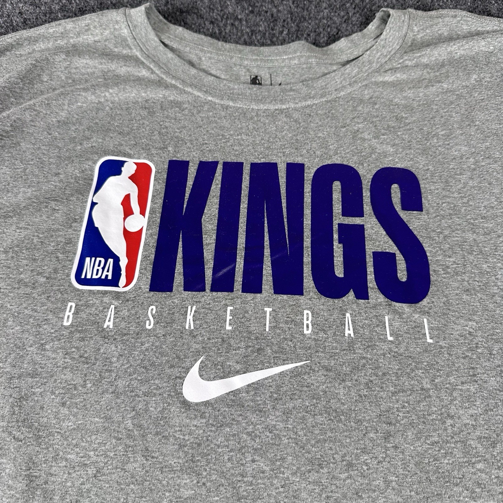 Nike Sacramento Kings Dri-Fit Shirt Mens 3XLT Grey Basketball T-Shirt NWT