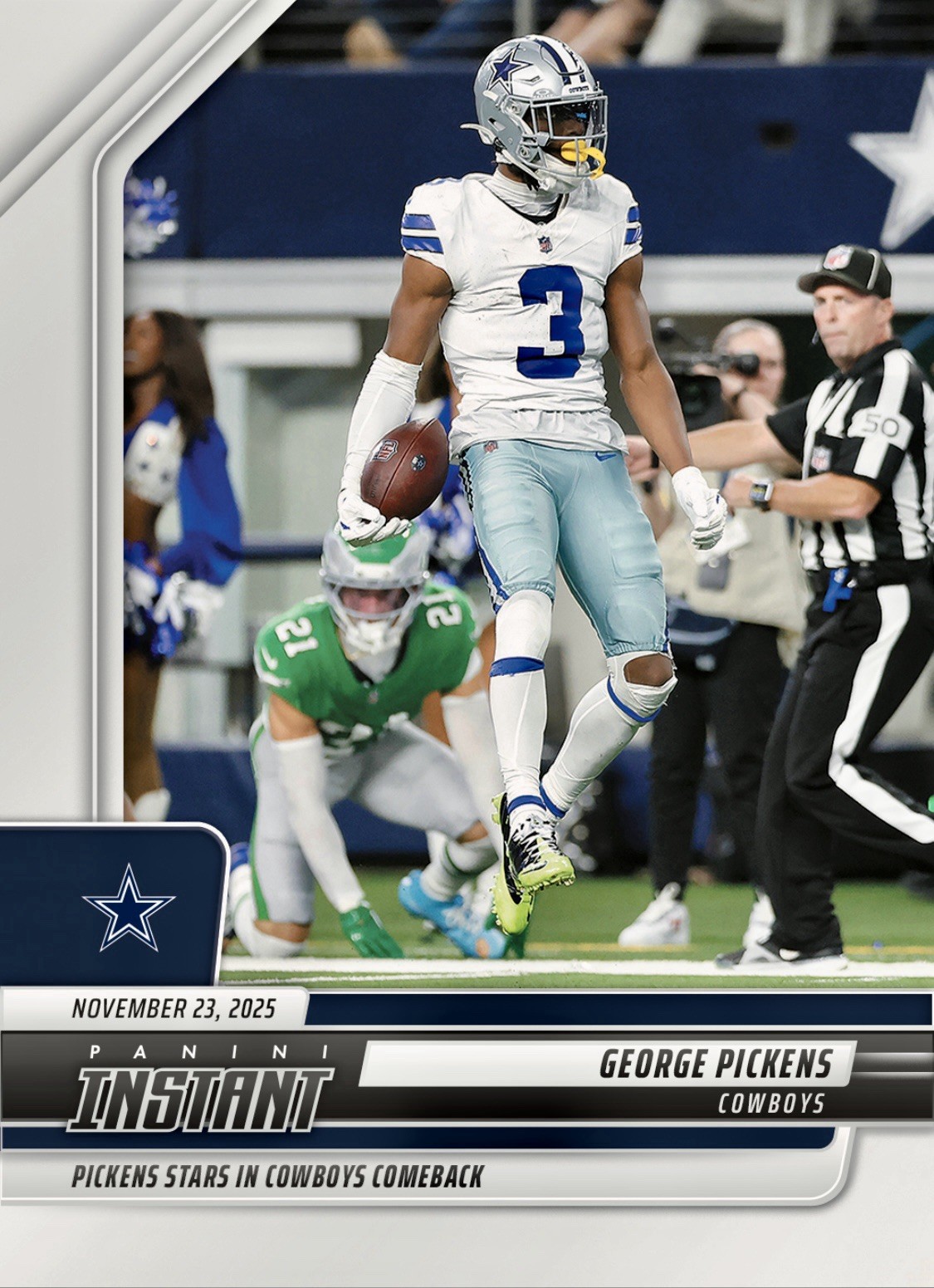 George Pickens 2025 Panini Instant NFL #266 /219 Dallas Cowboys