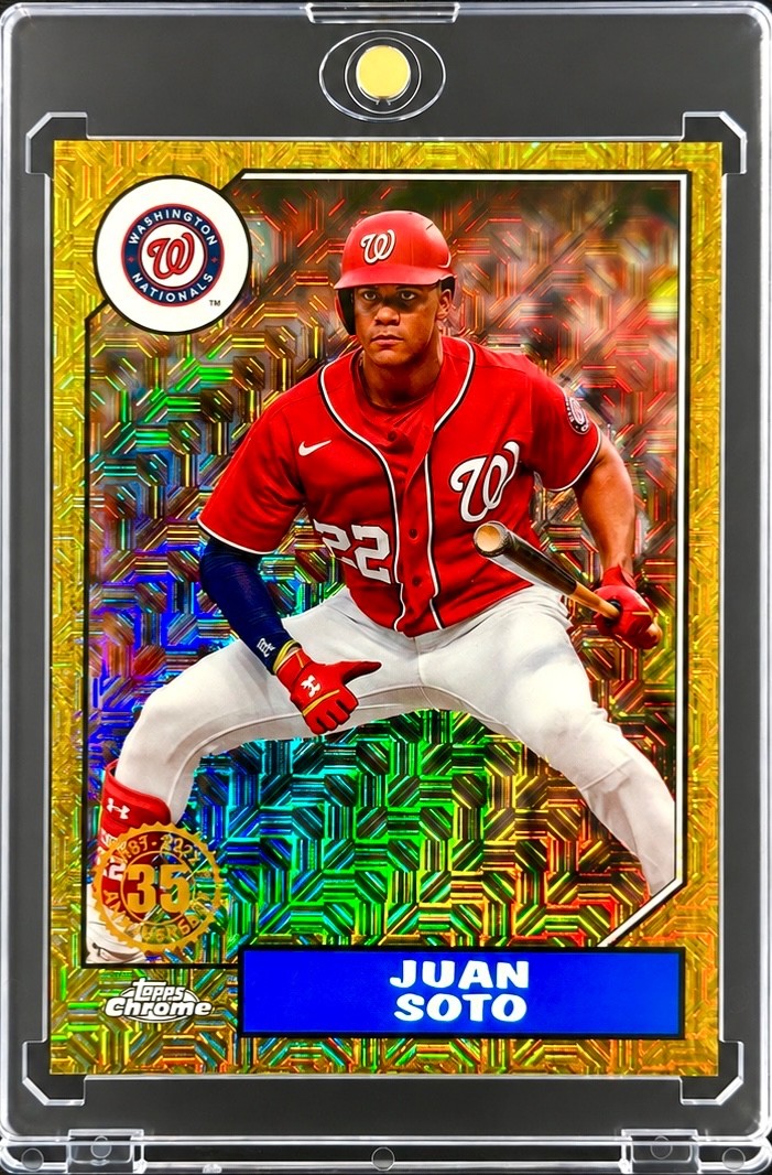 Juan Soto SHUFFLE MOJO REFRACTOR TOPPS CHROME SILVER PACK CARD MINT