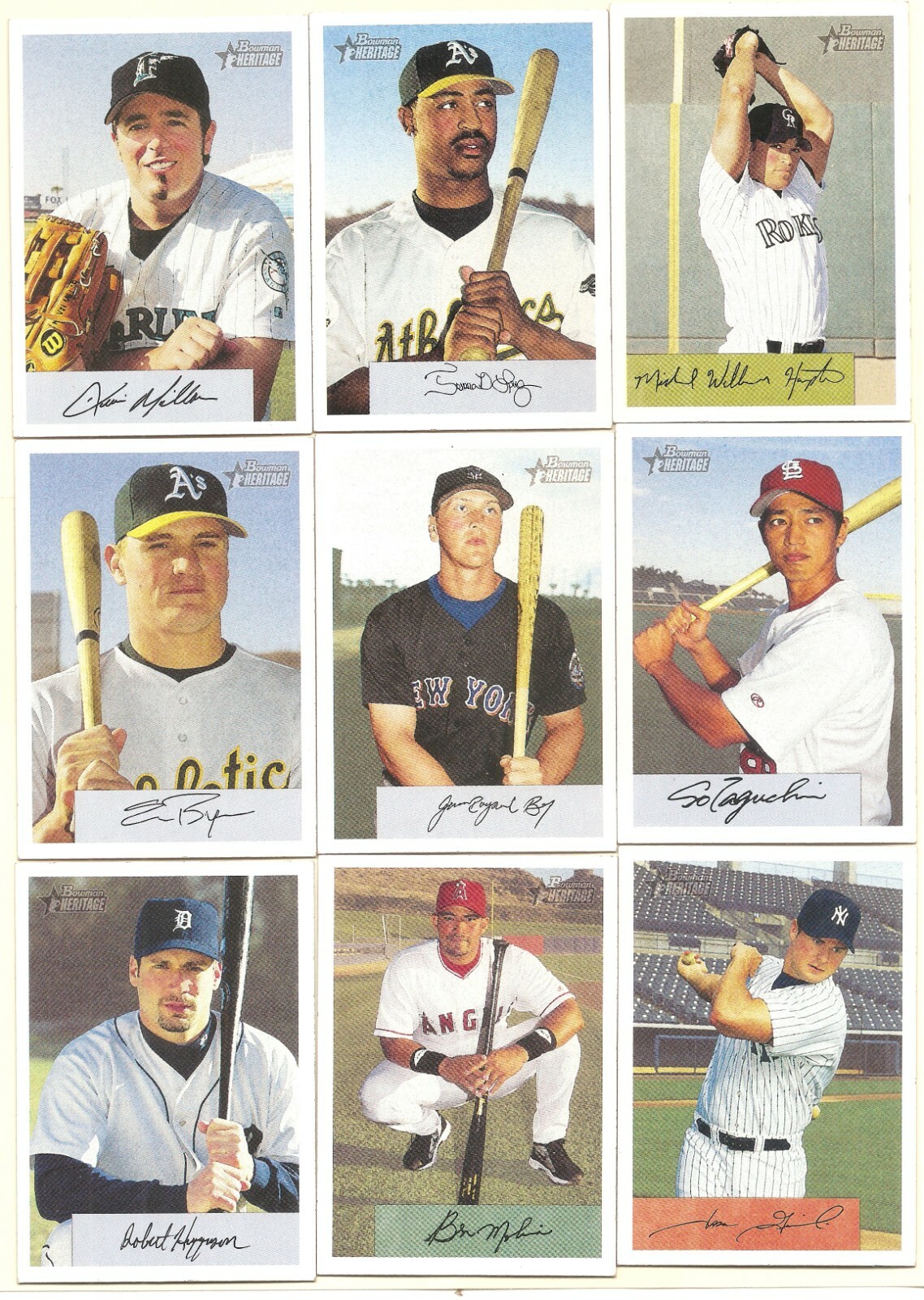 90 Assorted 2002 Bowman Heritage as shown