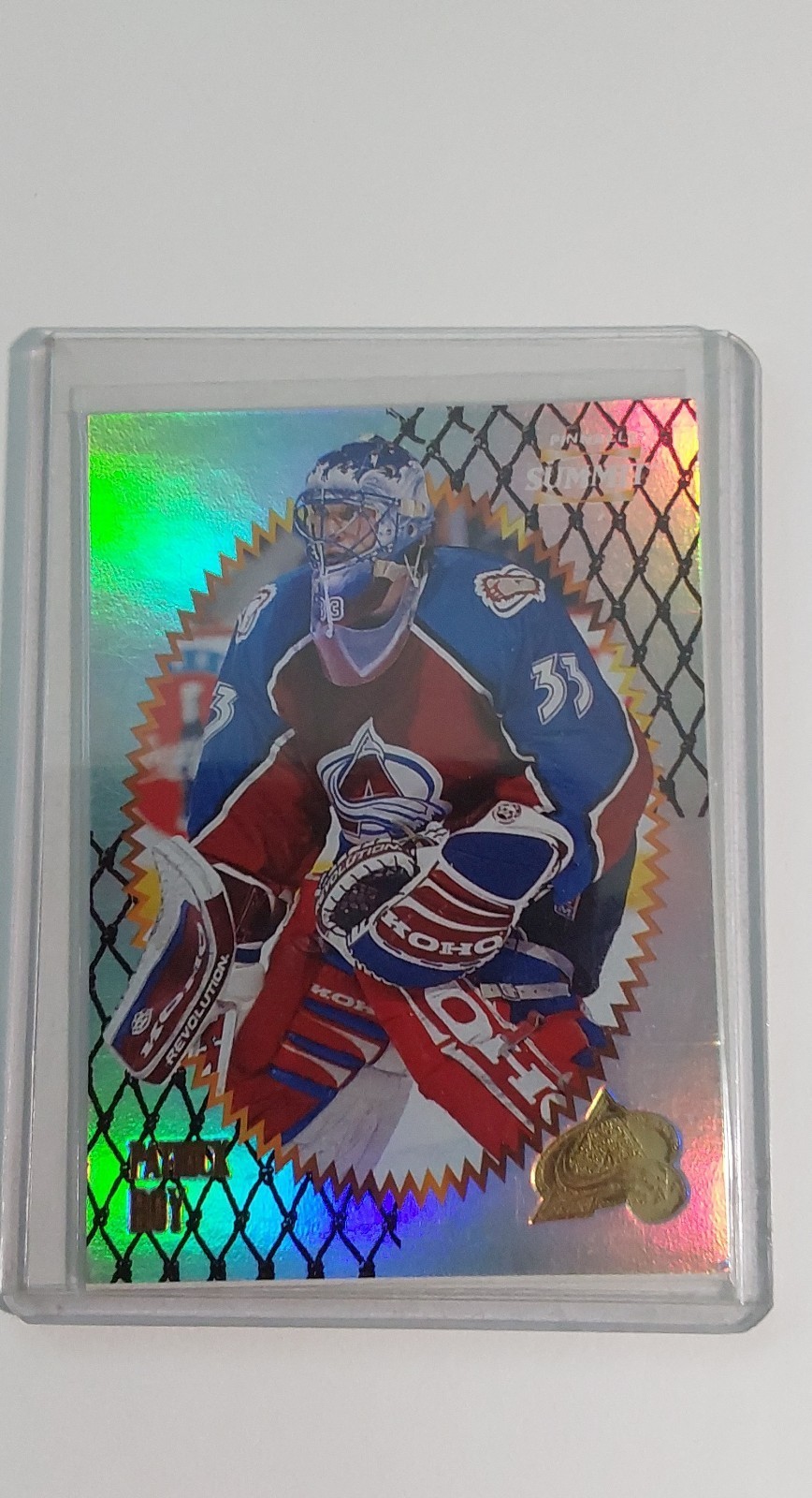 1996-97 Pinnacle Summit – Patrick Roy #87 Premium Stock