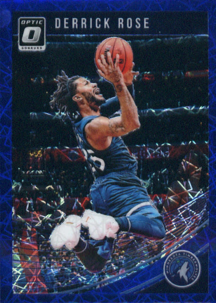 2018-19 Donruss Optic Blue Velocity #125 Derrick Rose – BSK