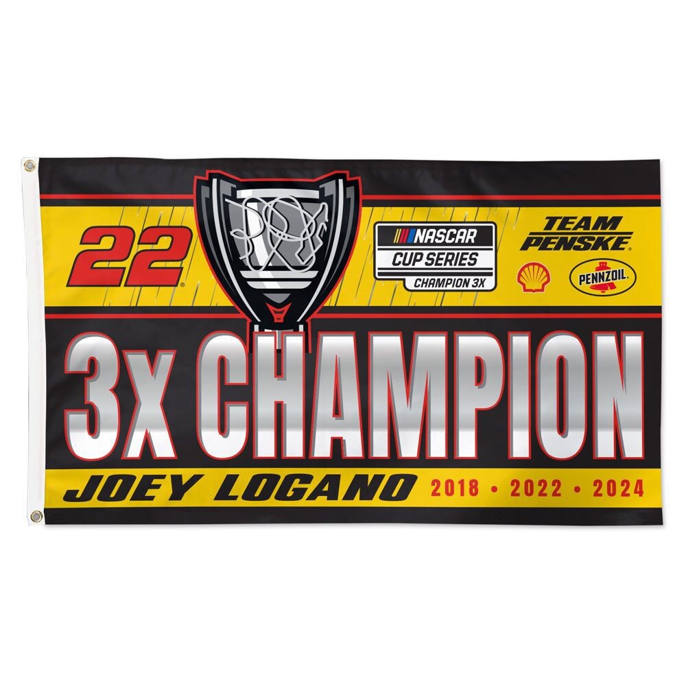 Joey Logano 3x Series Champion Cup Nascar Racing 3×5 FT Flag Wall Decore Banner