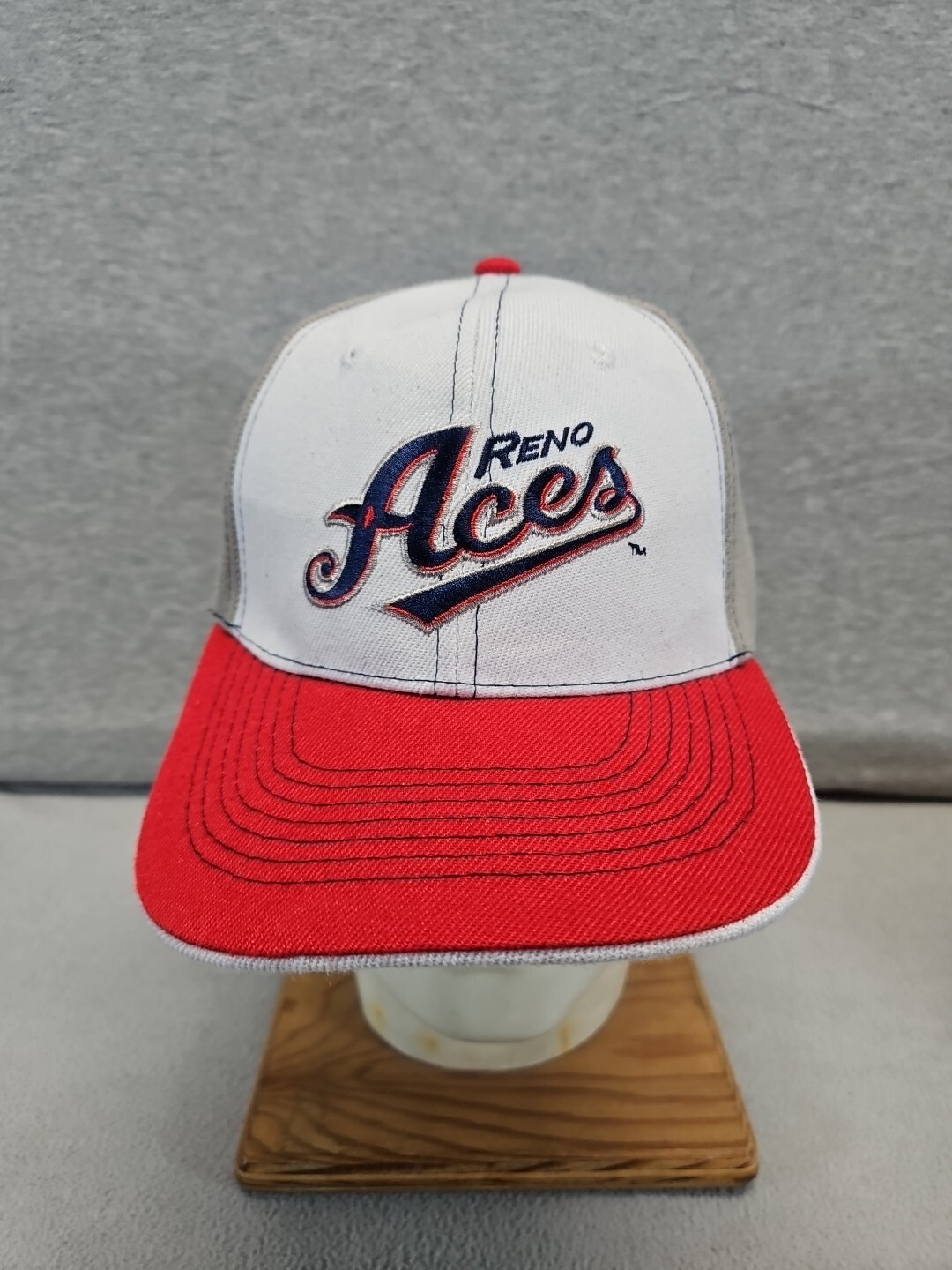 Reno Aces MILB Red White Grey Baseball Cap Adjustable (3s8)