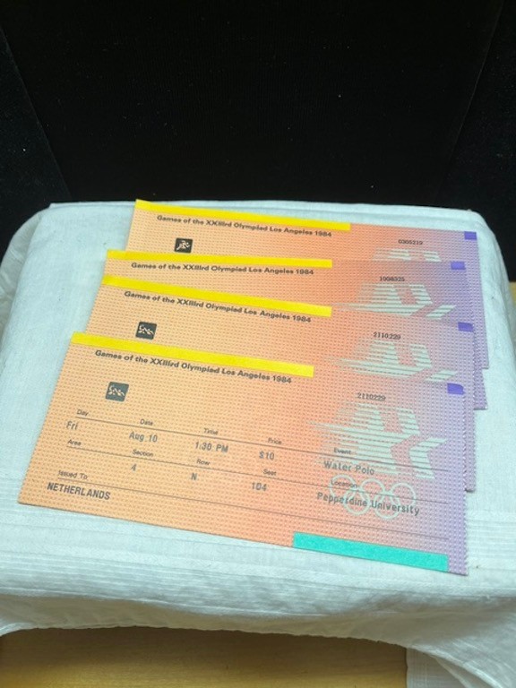 1984 Olympic Tickets, Track and Field, Soccer, 2 Water Poio
