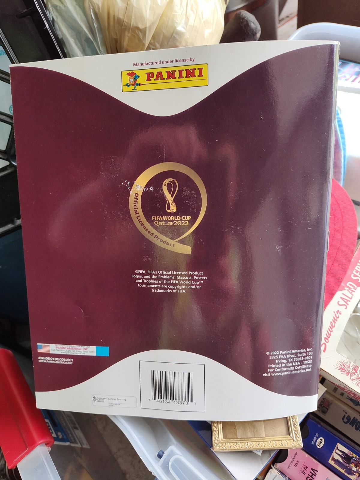 2022 PANINI FIFA World Cup Qatar SOCCER SOFTCOVER Album EMPTY + 10 STICKERS L@@K