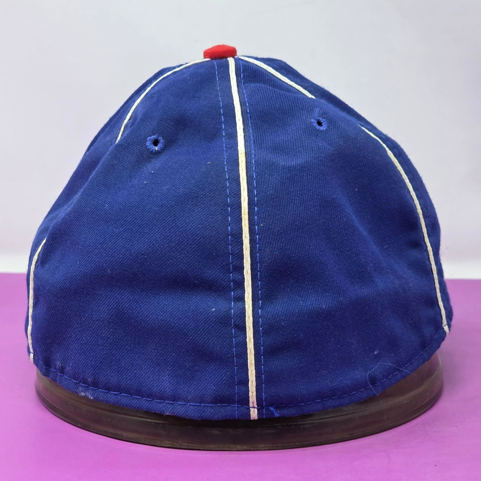 Vintage MLB Chicago Cubs Hat Annco Blue Red White Baseball Cap Made In USA 7 1/2