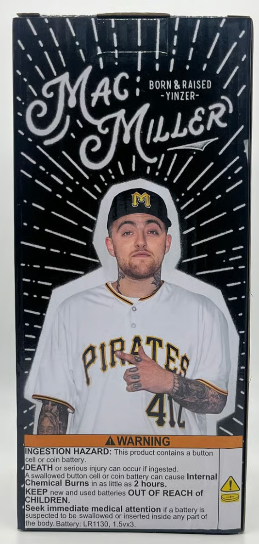 Mac Miller Bobblehead Pittsburgh Pirates Stadium Collectable, New UNOPENED BOX