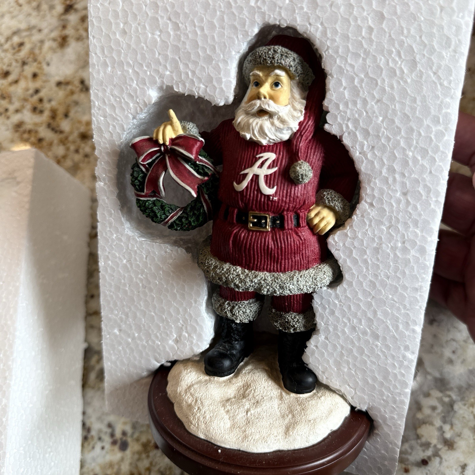 University of Alabama Santa Figurine Memory Co 2003 AL-701 Boxed