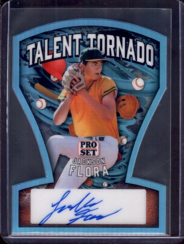 JACKSON FLORA 2026 Leaf Pro Set Talent Tornado Blue Prismatic Autograph Auto /10